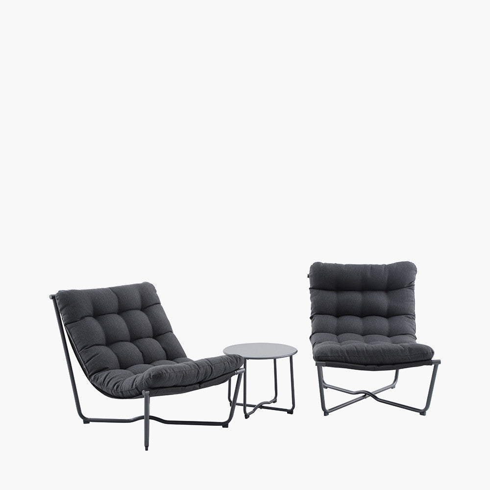 Clermont Anthracite Outdoor Lounging Set