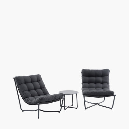 Clermont Anthracite Outdoor Lounging Set