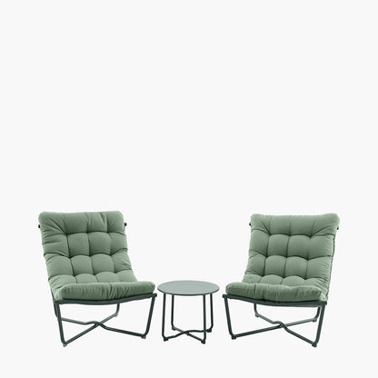 Clermont Moss Green Outdoor Lounging Set