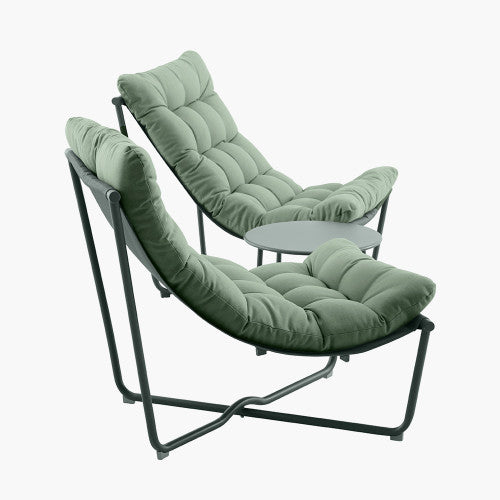 Clermont Moss Green Outdoor Lounging Set