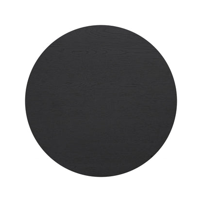 Leckford Ribbed Occasional Table Black Oak