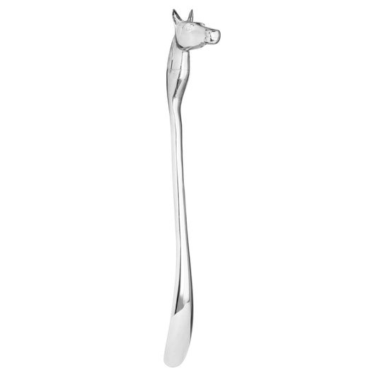 Silver Nickel Horse Head Detail Shoe Horn – Luxury Equestrian-Inspired Accessory for Timeless Interiors