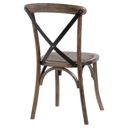 Cross Back Dining Chair Handcrafted in Elm Wood