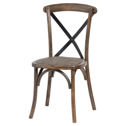 Cross Back Dining Chair Handcrafted in Elm Wood