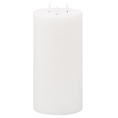 Luxe Collection Natural Glow 6x12 LED White Wax Candle