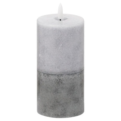 Luxe Collection Natural Glow 3x6 Stone LED Wax Candle