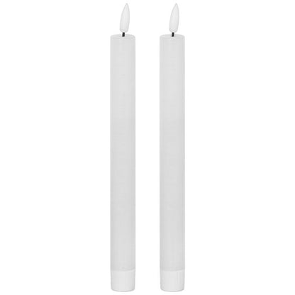 Luxe Collection Natural Glow S/ 2 White LED Dinner Candles