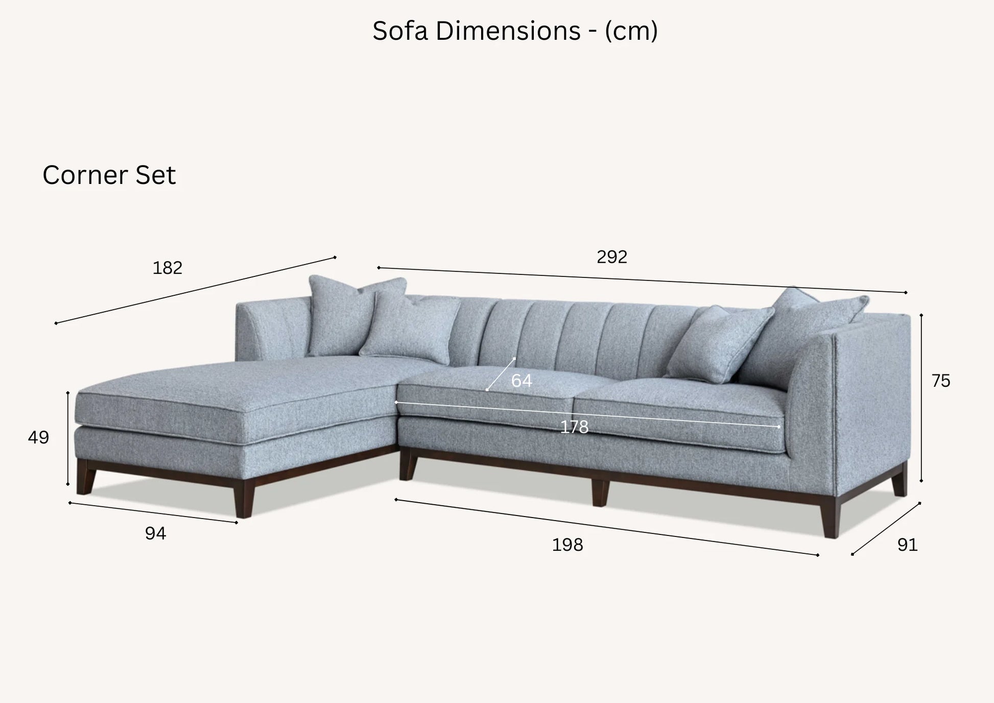 Shop the Cooper Left Hand Corner Group, showcasing the perfect blend of mid-century comfort and design. This timeless design and modern sofa boasts squared edges, sleek lines, and a minimalist silhouette. Shop online now at www.nobleandnook.co.uk