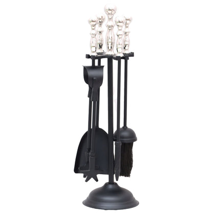 Chrome Handled Dutchess Companion Set | Luxury Fireplace Tools UK