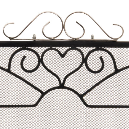 Chrome Topped Three Fold Fire Screen – Elegant Fireside Protection