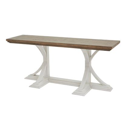 Shop the Luna Console Table featuring natural wood grain and an off-white painted base to create a striking contrast. The perfect balance of rustic charm and contemporary appeal. Shop online today at www.nobleandnook.co.uk