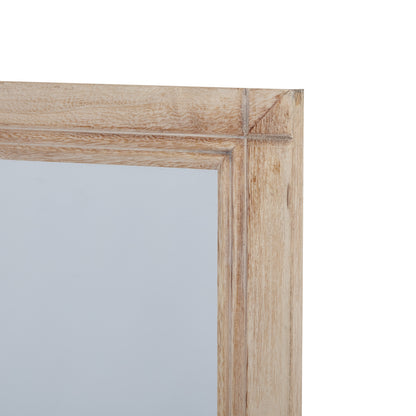 Washed Wood Large Window Mirror – 150cm Rustic Multi-Panel Wall Mirror