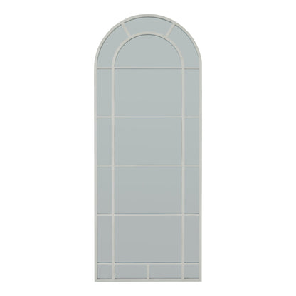 White Large Arched Window Mirror – 200cm Gothic-Style Tall Wall Mirror