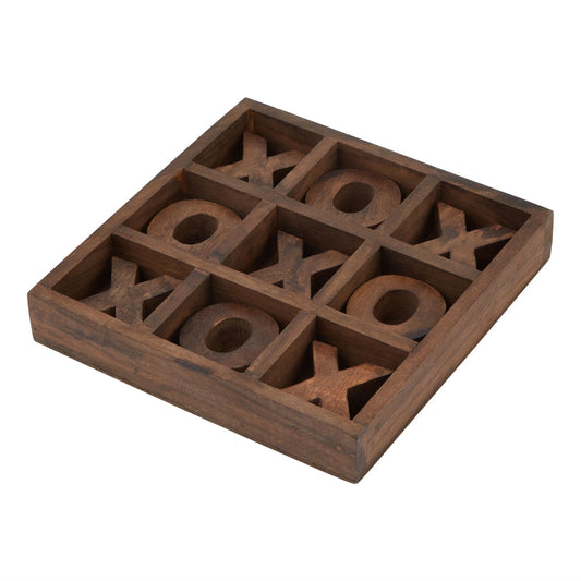 Natural Noughts and Crosses Game – Handcrafted Wooden Decorative Board Game