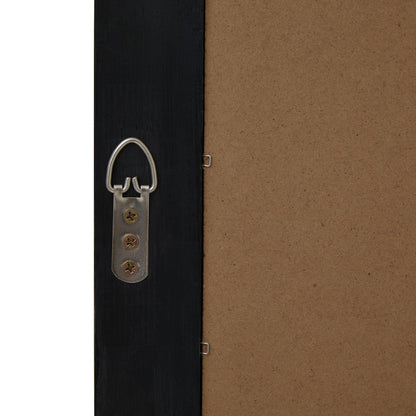Black Wood XL Window Floor Mirror