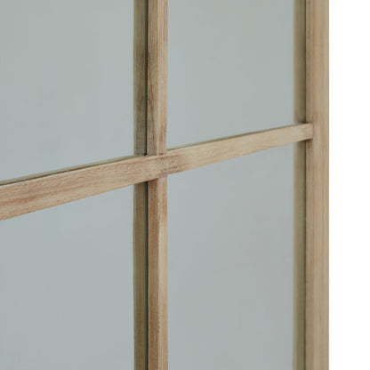 Washed Wood Extra Large Window Mirror – 170cm Tall Rustic Wooden Wall Mirror