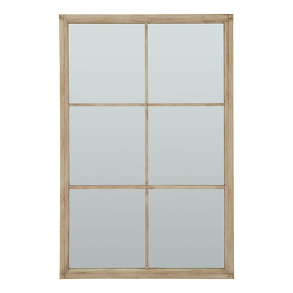 Washed Wood Extra Large Window Mirror – 170cm Tall Rustic Wooden Wall Mirror