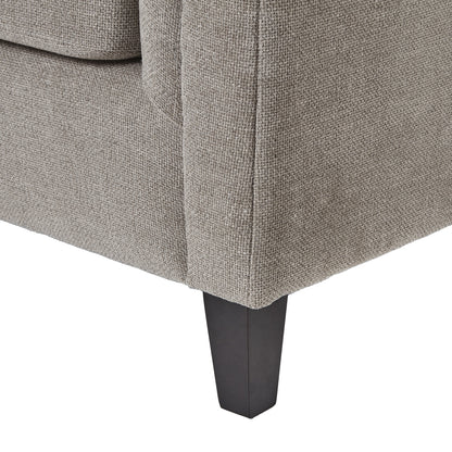 Indulge in the epitome of comfort and elegance with the Vesper three seater sofa. Handcrafted to perfection, in neutral taupe hue making it the perfect centrepiece for refined living spaces. Shop online today www.nobleandnook.co.uk