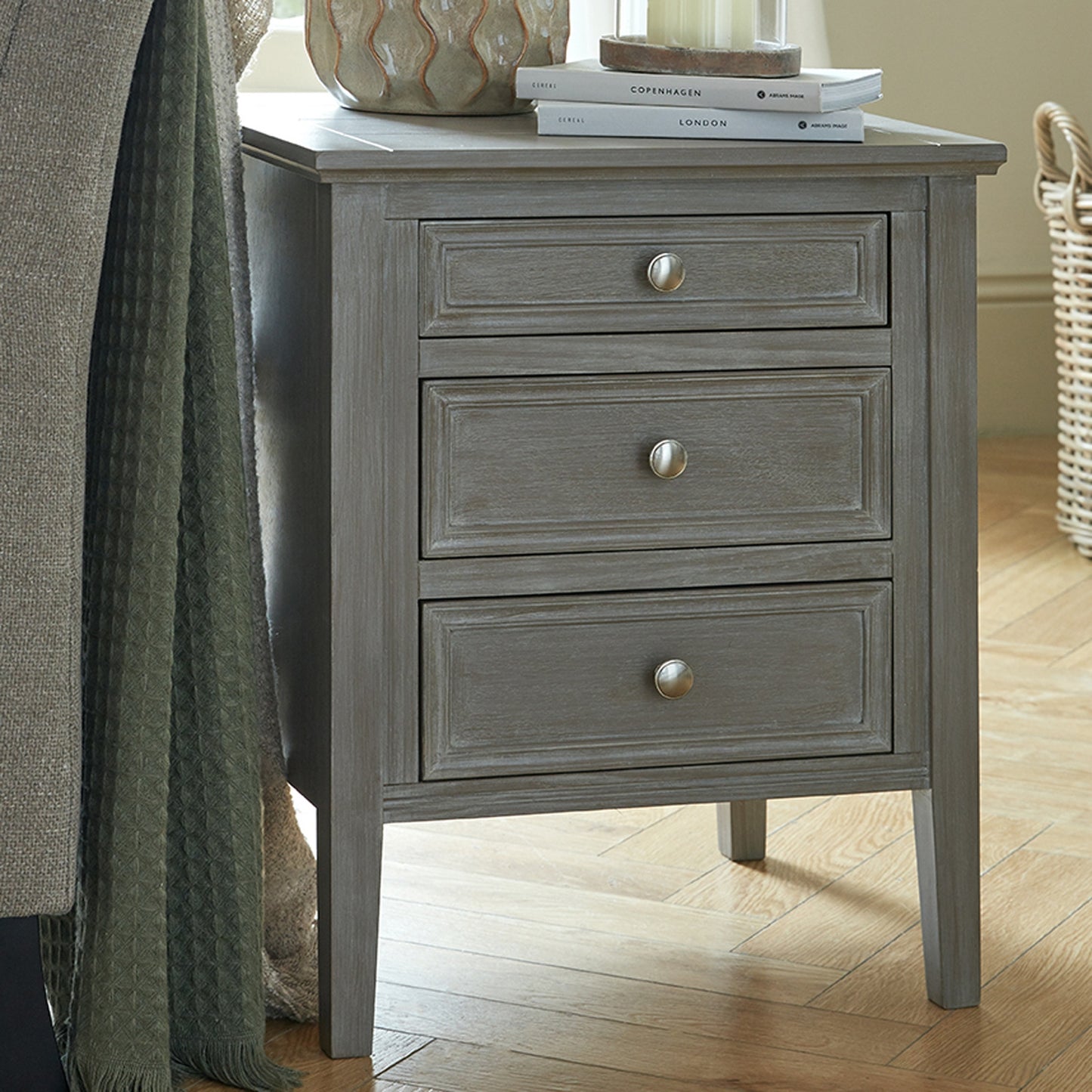 The Serene Three Drawer Bedside Table