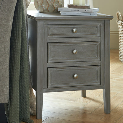 The Serene Three Drawer Bedside Table