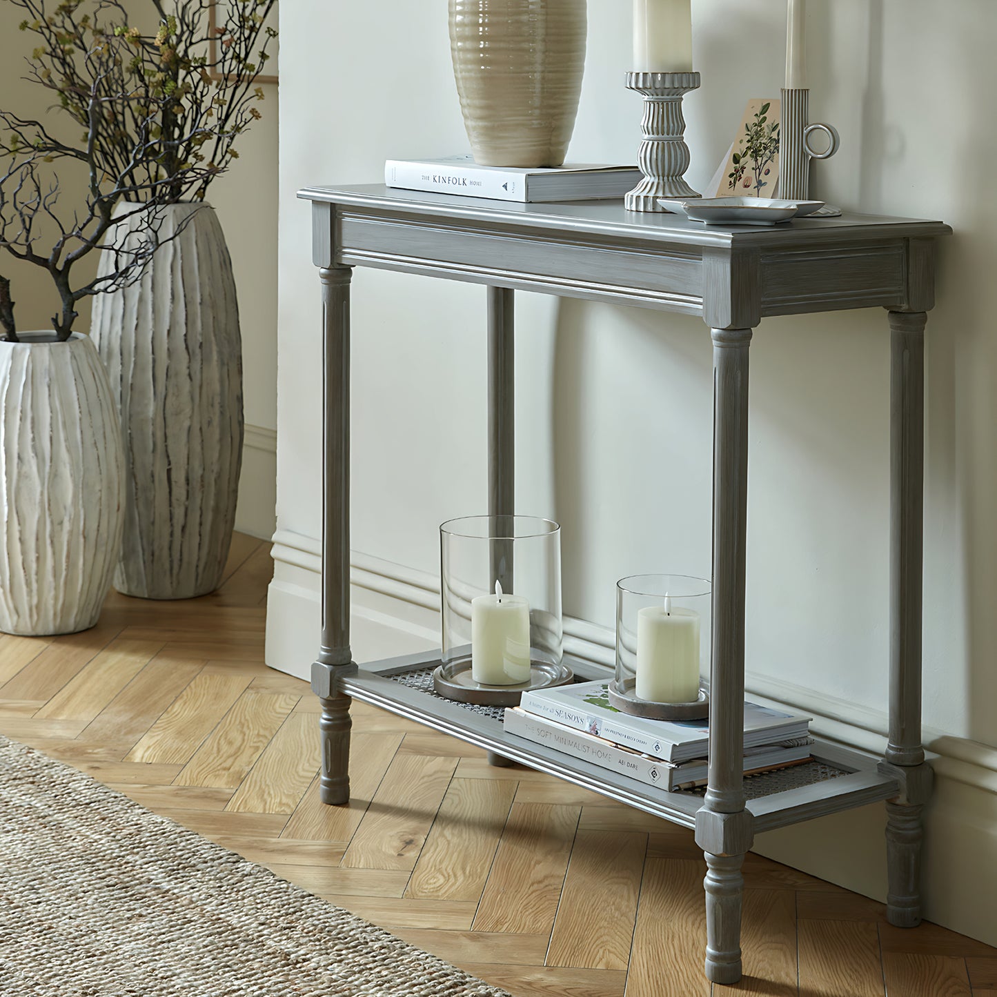 The Serene Rattan Console Table