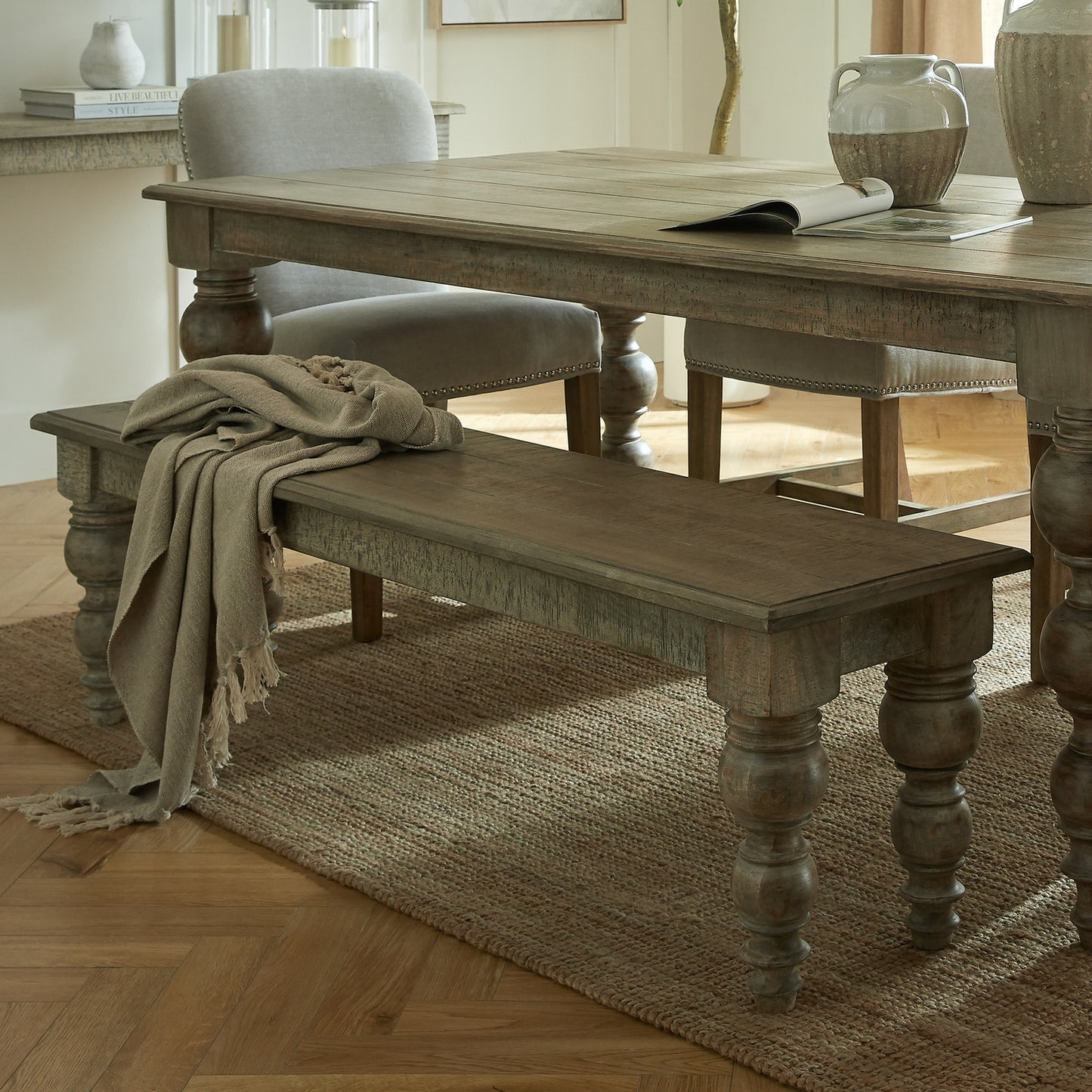The Rutland Rectangular Dining Bench