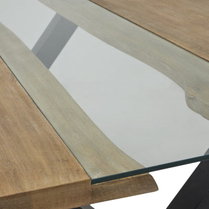 Live Edge Collection Light Acacia River Dining Table