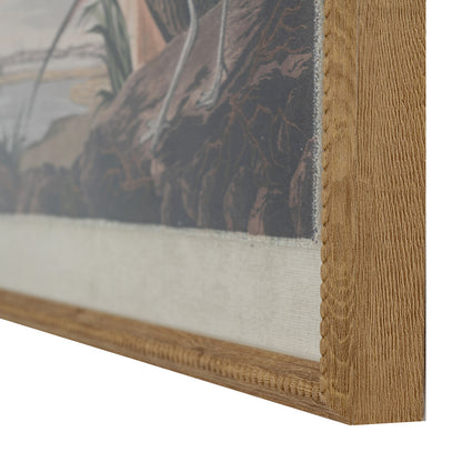 Flora & Fauna Collection – Curlews on Linen in Beaded Frame