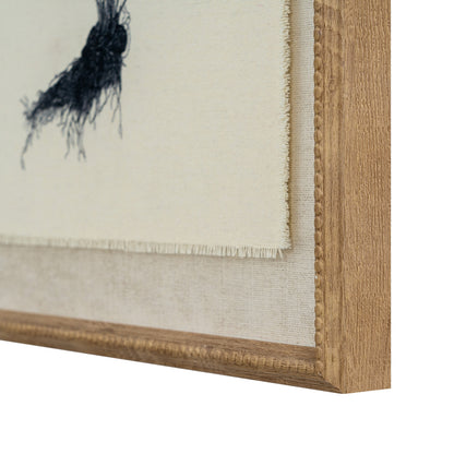 Flora & Fauna Collection – Spleenwort on Linen in Beaded Frame