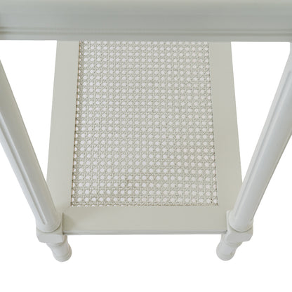 Belmont White Rattan Large Console