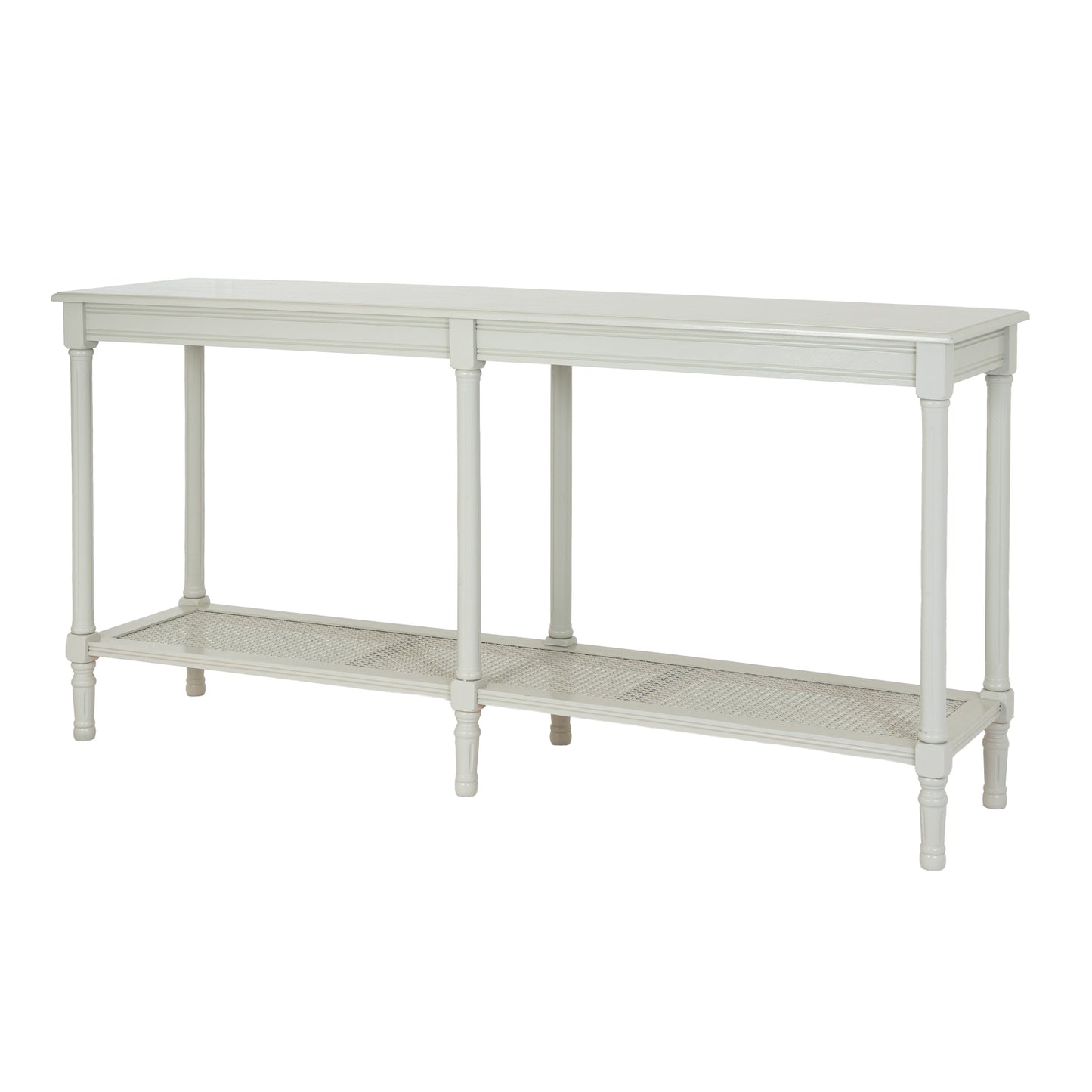 Belmont White Rattan Large Console
