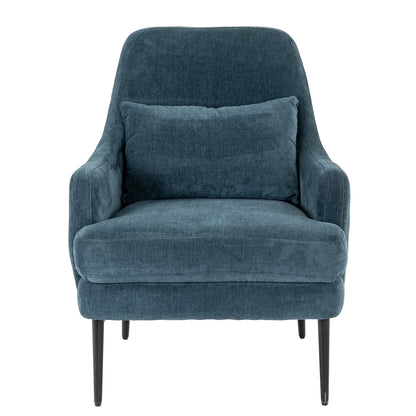 Avaris Blue Wingback Armchair