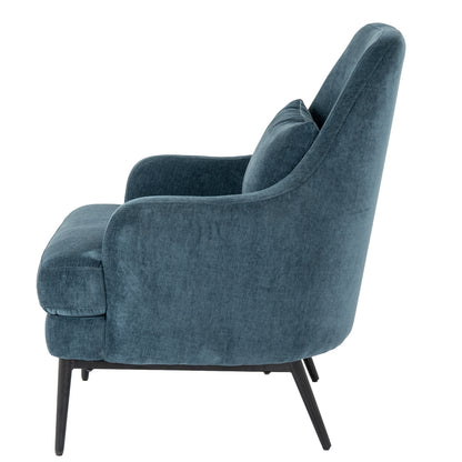 Avaris Blue Wingback Armchair
