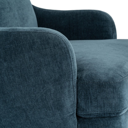 Avaris Blue Wingback Armchair