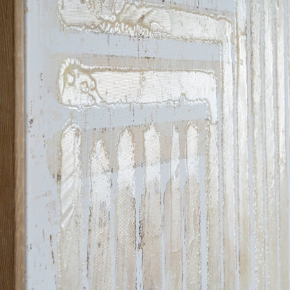 Tellura Hand Painted Canvas in Frame | Large Textured Wall Art 100 × 140cm