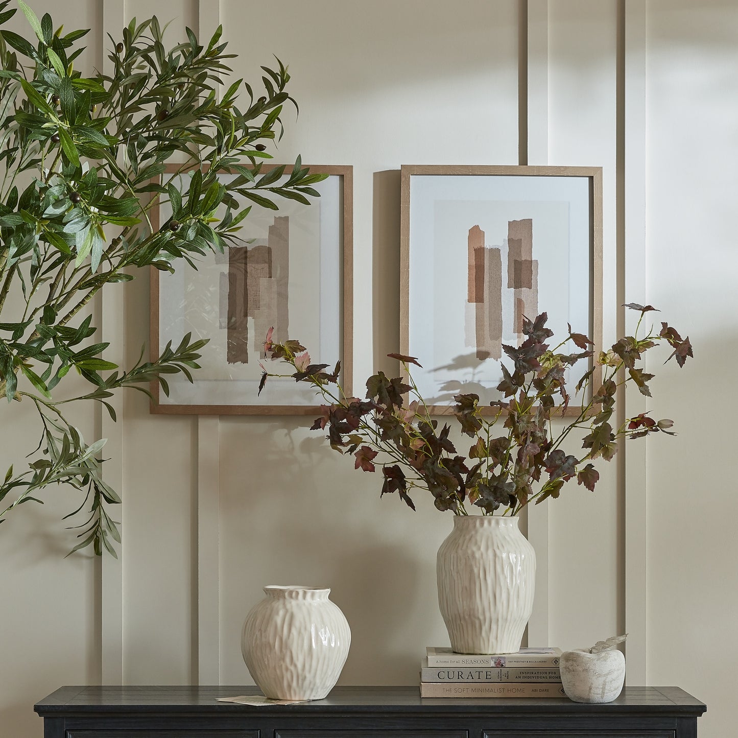 Terran Art Mounted in Wooden Frame | Modern Textured Wall Art