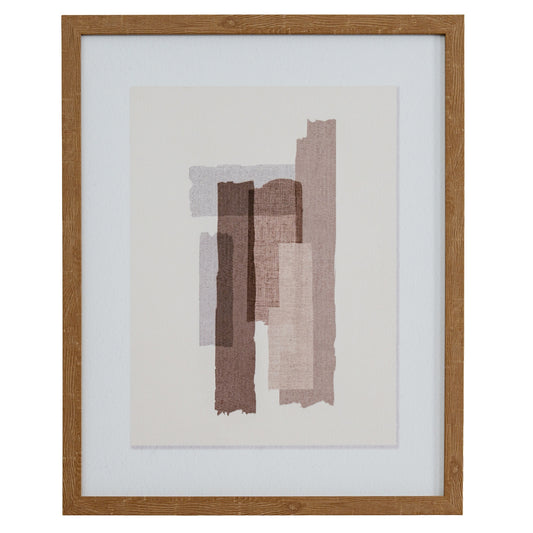 Terran Art Mounted in Wooden Frame | Modern Textured Wall Art