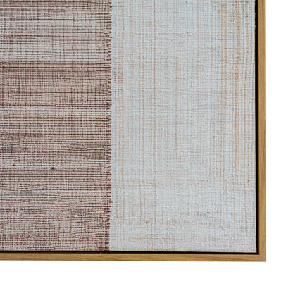 Umbora Hand Painted Canvas in Frame | Textured Neutral Wall Art 80 × 100cm