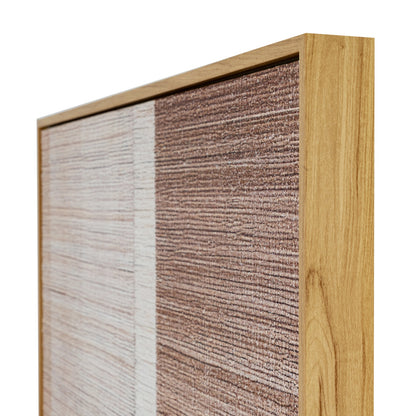 Umbora Hand Painted Canvas in Frame | Textured Neutral Wall Art 80 × 100cm