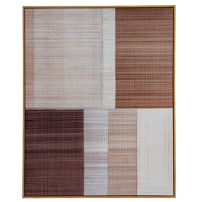 Umbora Hand Painted Canvas in Frame | Textured Neutral Wall Art 80 × 100cm