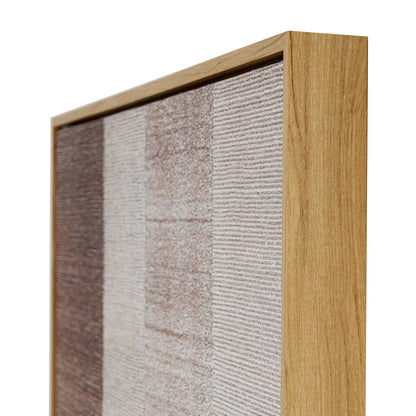 Ivora Hand Painted Canvas in Frame | Neutral Textured Wall Art 80 × 100 cm