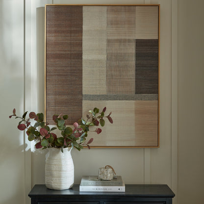 Ivora Hand Painted Canvas in Frame | Neutral Textured Wall Art 80 × 100 cm