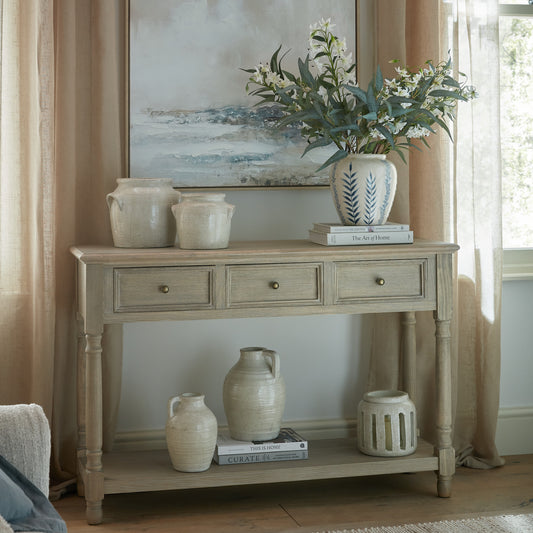 Delphine 3 Drawer Console With Shelf