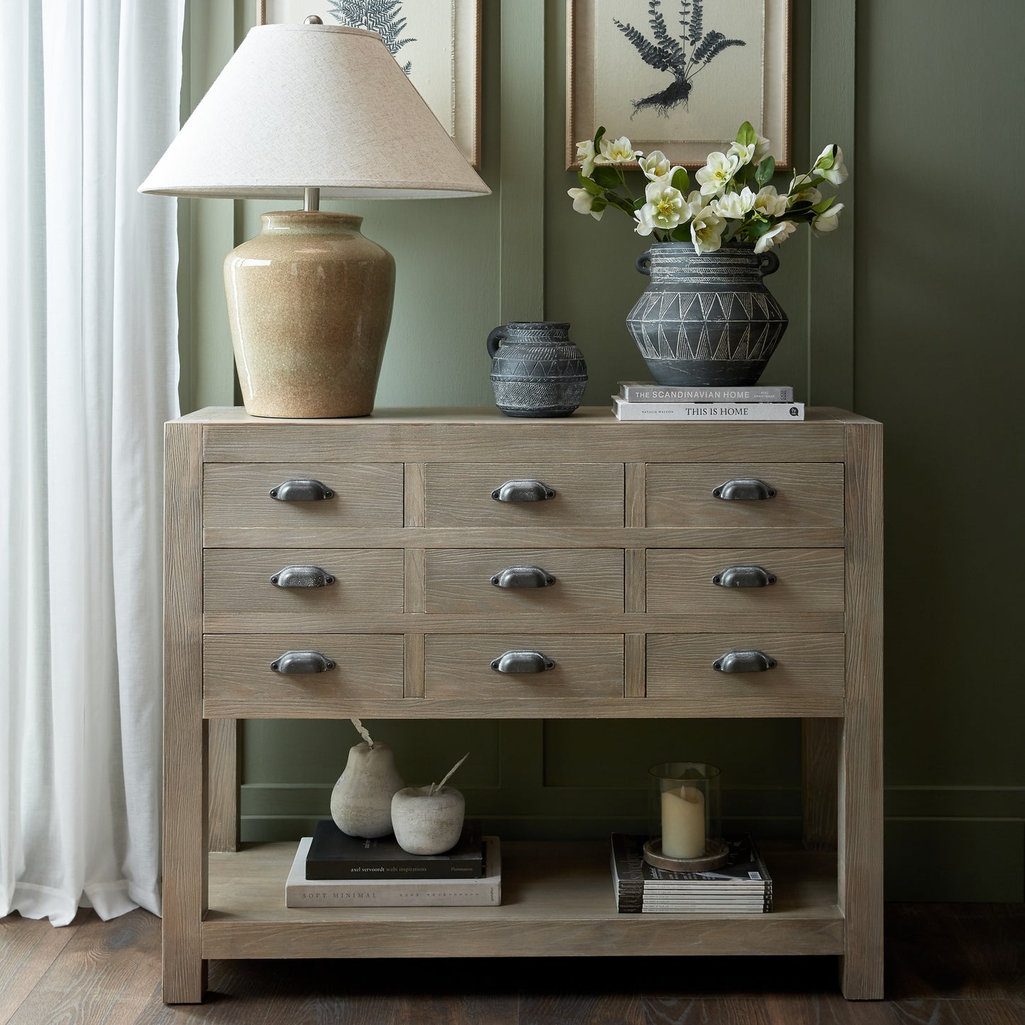 Haldon Collection 9 Drawer Chest with Shelf