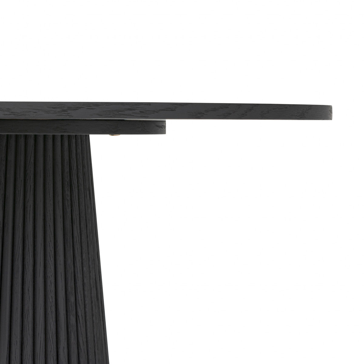 Leckford Ribbed Occasional Table Black Oak