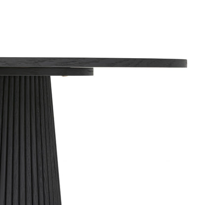 Leckford Ribbed Occasional Table Black Oak
