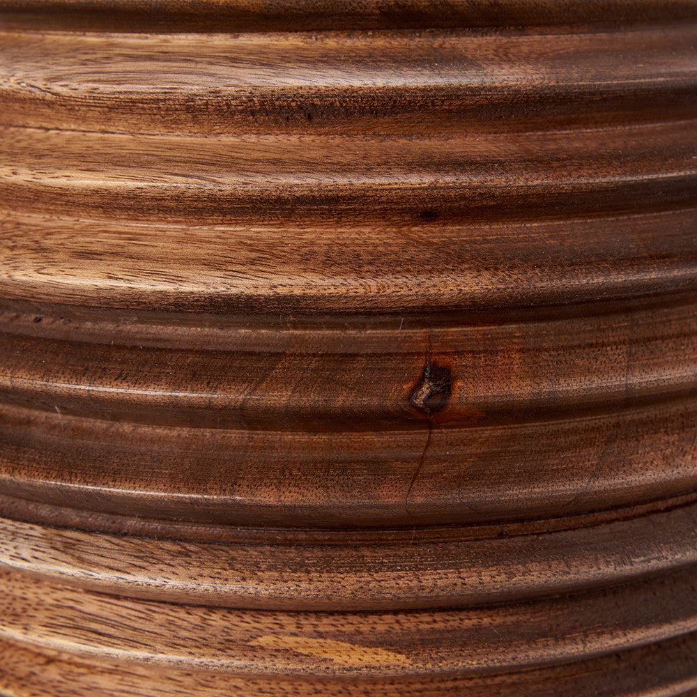 Pembury Brown Wash Turned Wood Table Lamp Base – Classic Wooden Lighting for Timeless UK Interiors