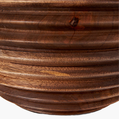 Pembury Brown Wash Turned Wood Table Lamp Base – Classic Wooden Lighting for Timeless UK Interiors