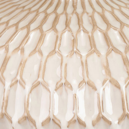 Cassius Warm White Textured Ceramic Table Lamp | Neutral Table Lamp