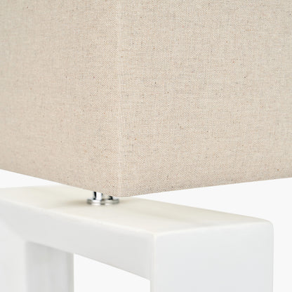 Block White Ceramic Rectangular Table Lamp | Modern Minimalist Lighting